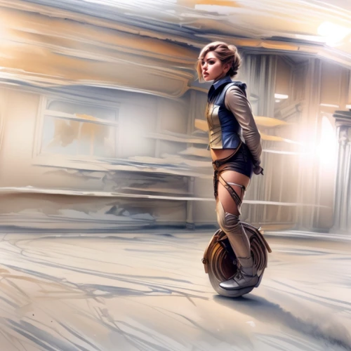 sci fiction illustration,cg artwork,little girl running,tracer,girl with a wheel,flying girl,little girl twirling,little girl with balloons,digital compositing,world digital painting,croft,game illustration,digital painting,princess leia,game art,girl with speech bubble,fallout4,fallout,girl walking away,wicket