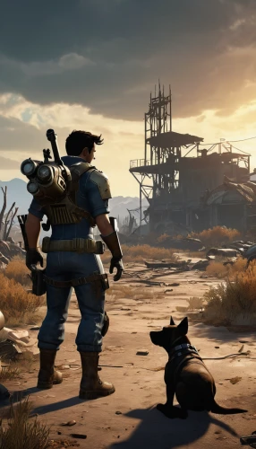 fallout4,wasteland,fallout,post apocalyptic,companion dog,mad max,fresh fallout,hunting dogs,shepherd dog,boy and dog,post-apocalyptic landscape,game art,shepherd romance,jackal,black shepherd,stray dogs,guards of the canyon,mercenary,wild west,bear guardian,Unique,Paper Cuts,Paper Cuts 05