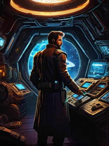 star-lord peter jason quill,sci fiction illustration,cg artwork,lando,game illustration,solo,background image,admiral von tromp,ship doctor,thane,vendor,sci fi surgery room,theoretician physician,engineer,sci fi,scifi,sci - fi,sci-fi,emperor of space,digital compositing,Illustration,American Style,American Style 01