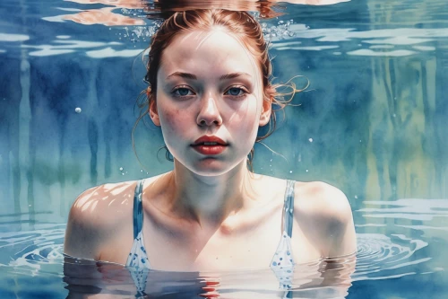 submerged,underwater background,under the water,water nymph,in water,under water,underwater,photo session in the aquatic studio,pool of water,swimmer,immersed,submerge,thermal spring,female swimmer,swimming people,blue waters,surface tension,oil painting,oil painting on canvas,splash photography,Photography,General,Realistic