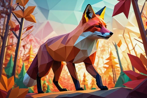 low poly,low-poly,a fox,fox,fox stacked animals,autumn icon,redfox,autumn background,forest animal,red fox,cute fox,child fox,autumn theme,polygonal,foxes,forest animals,south american gray fox,little fox,adorable fox,forest background,Conceptual Art,Graffiti Art,Graffiti Art 10