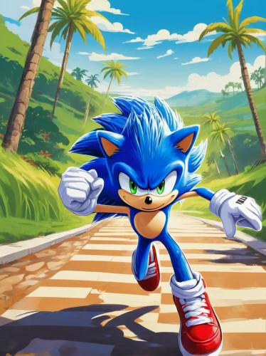 sonic the hedgehog,cartoon video game background,sega,april fools day background,mobile video game vector background,zoom background,bandana background,sega genesis,game art,stroll,full hd wallpaper,young hedgehog,hedgehog child,clean background,art background,running fast,sega mega drive,running,edit icon,jog,Illustration,Japanese style,Japanese Style 06