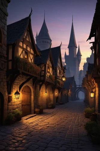 medieval street,medieval town,knight village,medieval architecture,castle iron market,the cobbled streets,medieval,fairy tale castle,townscape,medieval market,old town,aurora village,castleguard,castle of the corvin,northrend,spa town,fantasy city,hamelin,marketplace,old linden alley,Illustration,Realistic Fantasy,Realistic Fantasy 05