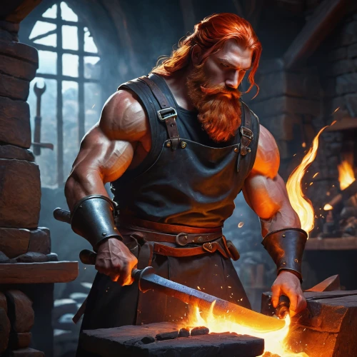 blacksmith,dwarf cookin,barbarian,tinsmith,viking,dane axe,dwarf sundheim,fire master,male elf,forge,vikings,dwarves,massively multiplayer online role-playing game,norse,male character,dwarf,smelting,candlemaker,hearth,hercules,Art,Classical Oil Painting,Classical Oil Painting 10