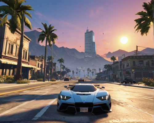 classic car and palm trees,street canyon,ford gt 2020,monte carlo,pagani,gulf,beverly hills,bogart village,alpine drive,zenvo-st,whites city,ford gt,racing road,zenvo st,tesla roadster,plymouth,los angeles,screenshot,santa barbara,lotus elise,Art,Classical Oil Painting,Classical Oil Painting 01