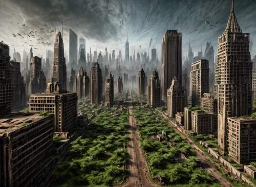 post-apocalyptic landscape,futuristic landscape,urbanization,post-apocalypse,metropolis,destroyed city,post apocalyptic,dystopian,fantasy city,sci fiction illustration,terraforming,dystopia,city cities,sci fi,sci-fi,sci - fi,futuristic architecture,urban development,apocalyptic,smart city