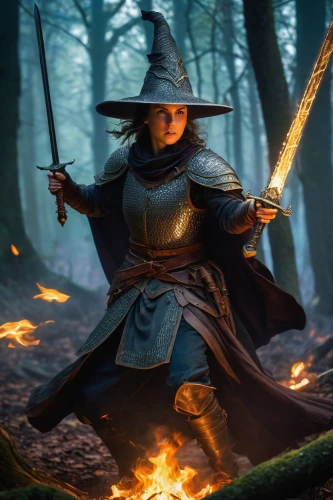 quarterstaff,fantasy picture,wizard,fantasy art,broomstick,the witch,witch broom,digital compositing,gandalf,fantasy portrait,the wizard,world digital painting,swordswoman,cg artwork,celebration of witches,burning torch,the wanderer,mulan,fire master,swordsman,Art,Classical Oil Painting,Classical Oil Painting 25
