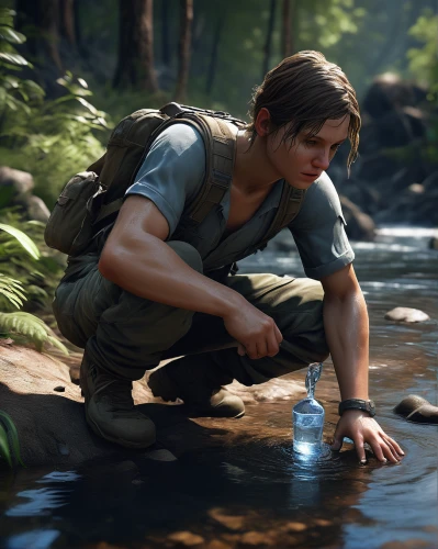 lara,quiet,low water crossing,fresh water,girl on the river,khaki,woman at the well,water connection,ash falls,mountain vesper,jordan river,clear stream,upper water,ranger,raft guide,natural cosmetic,cheyenne,the water,watering,natrix natrix,Art,Artistic Painting,Artistic Painting 43