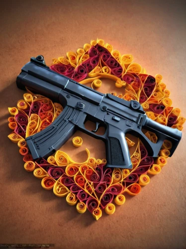 kalashnikov,submachine gun,india gun,airsoft gun,carnation of india,carbine,ak-47,firearm,air pistol,combat pistol shooting,flowers png,gun accessory,floral rangoli,flower of passion,red army rifleman,french valentine,airgun,columbine,45 acp,valentine day's pin up,Unique,Paper Cuts,Paper Cuts 09