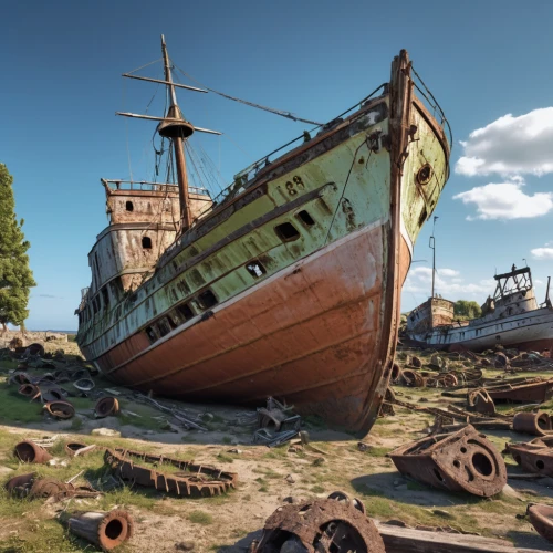 ship wreck,shipwreck,ship yard,abandoned boat,rotten boat,the wreck of the ship,boat wreck,old ships,shipyard,old ship,rescue and salvage ship,boat yard,salvage yard,popeye village,rusting,wooden boats,wooden boat,boat landscape,scrapyard,ship replica,Photography,General,Realistic