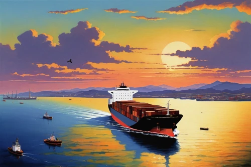 shipping industry,lake freighter,arnold maersk,arthur maersk,oil tanker,ore-bulk-oil carrier,a cargo ship,panamax,cargo ship,container vessel,container ship,a container ship,container carrier,ship traffic jams,bulk carrier,persian gulf,cargo port,ship traffic jam,royal mail ship,osaka port,Art,Artistic Painting,Artistic Painting 27