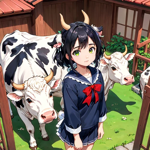 cow pats,cow,moo,milk cow,holstein,dairy cow,holstein cow,oxen,cows,horns cow,milk cows,farm animal,cow-goat family,zebu,holstein cattle,farm girl,cow icon,cow herd,farm animals,farm background,Anime,Anime,Traditional