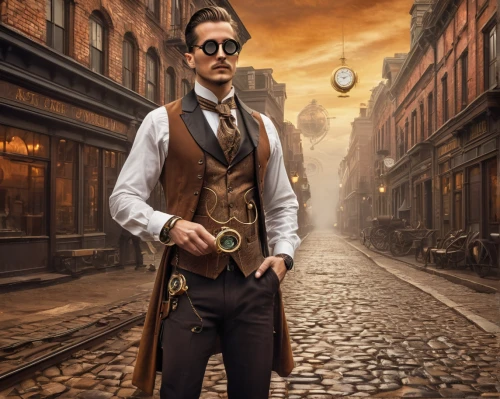 steampunk,pocket watch,watchmaker,pocket watches,man holding gun and light,cordwainer,theoretician physician,aristocrat,digital compositing,1920's retro,clockmaker,time traveler,the doctor,gentlemanly,photoshop manipulation,bellboy,the victorian era,frock coat,ornate pocket watch,inspector,Illustration,Realistic Fantasy,Realistic Fantasy 39