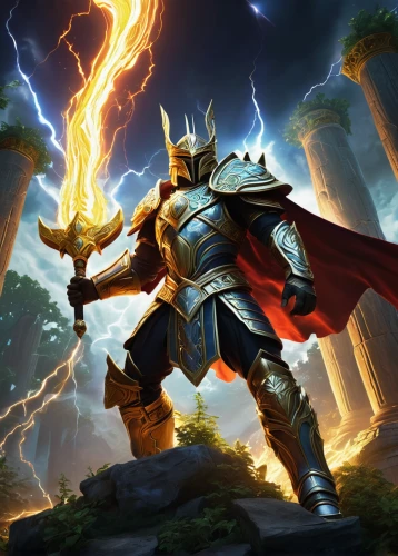 god of thunder,thor,dane axe,massively multiplayer online role-playing game,norse,torchlight,heroic fantasy,paladin,paysandisia archon,cleanup,wall,galiot,fantasy warrior,king arthur,thundercat,king caudata,fire background,fantasy picture,rune,collectible card game,Illustration,Black and White,Black and White 23