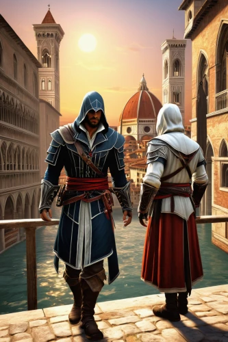 rome 2,assassins,venetian,the carnival of venice,massively multiplayer online role-playing game,venice square,vencel square,templar,action-adventure game,knight village,venezia,doge's palace,grand canal,venice,st mark's square,constantinople,monks,lombardy,medieval,assassin,Illustration,Realistic Fantasy,Realistic Fantasy 45