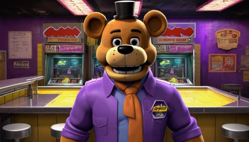 mayor,cashier,retro diner,shopkeeper,bartender,diner,scandia bear,businessman,employee,subway,waiter,business man,taco mouse,car hop,conductor,barman,clerk,pizza supplier,ringmaster,game character,Illustration,Retro,Retro 12