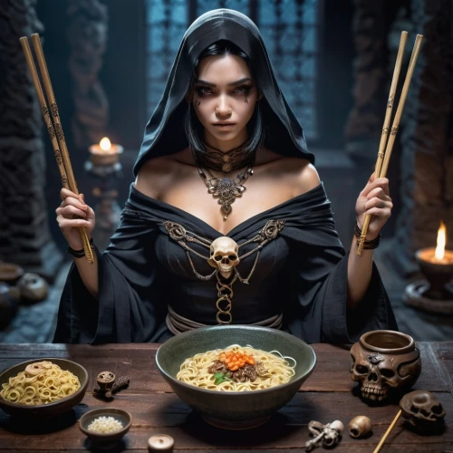 mystic light food photography,celebration of witches,dark mood food,the witch,feast noodles,korean royal court cuisine,risotto,laksa,orzo,candlemaker,cabbage soup diet,sorceress,food and cooking,congee,basmati,sopa de mondongo,lentil soup,makguksu,semolina,noodle soup,Photography,General,Cinematic