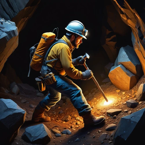 mining,crypto mining,gold mining,miner,miners,bitcoin mining,coal mining,caving,open pit mining,steelworker,metallurgy,smelting,mining facility,mine shaft,down-the-hole drill,mining excavator,geologist,mining site,speleothem,pit cave,Illustration,Vector,Vector 09