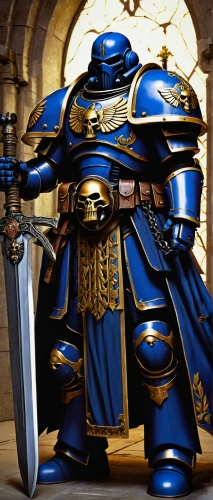 paladin,knight armor,centurion,armored,castleguard,dark blue and gold,emperor,hamearis lucina,crusader,dane axe,defense,armored animal,cleanup,armor,knight,imperator,fantasy warrior,scales of justice,argus,destroy,Illustration,Realistic Fantasy,Realistic Fantasy 34