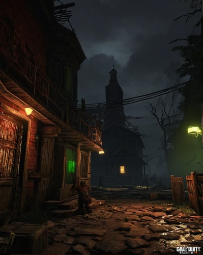 old linden alley,devilwood,alleyway,medieval street,ghost town,the haunted house,blind alley,fallout4,deadwood,development concept,narrow street,alley,old town,lamplighter,haunt,action-adventure game,halloween scene,penumbra,night scene,haunted cathedral,Conceptual Art,Sci-Fi,Sci-Fi 14
