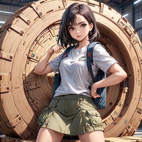 kotobukiya,anime japanese clothing,nico,kayano,jin deui,cg artwork,engineer,asahi,anime 3d,maya,honmei choco,mari makinami,circular saw,mechanic,jean shorts,girl with gun,hinata,maimi fl,girl with a wheel,female worker,Anime,Anime,General