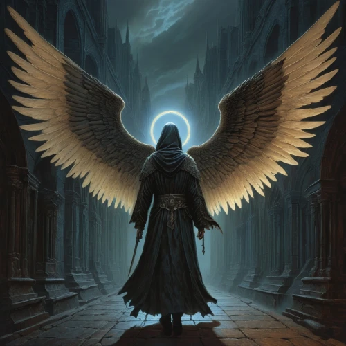 archangel,the archangel,angel of death,death angel,dark angel,black angel,angelology,uriel,guardian angel,business angel,angel wing,fallen angel,angel wings,angels of the apocalypse,angel,stone angel,lucifer,pall-bearer,prophet,heroic fantasy,Illustration,Realistic Fantasy,Realistic Fantasy 44