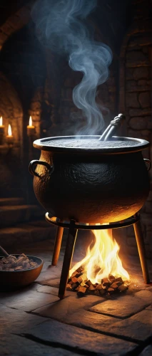 cauldron,cooking pot,fire bowl,chafing dish,outdoor cooking,dwarf cookin,pizza oven,candy cauldron,teppanyaki,cannon oven,steam machines,stone oven,dutch oven,outdoor grill,masonry oven,copper cookware,wood-burning stove,tandoor,cast iron skillet,barbecue grill,Art,Artistic Painting,Artistic Painting 36
