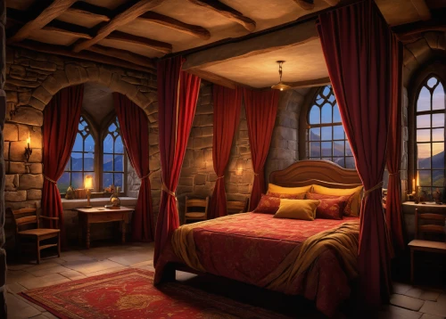 four poster,ornate room,great room,four-poster,sleeping room,fairy tale castle,dracula castle,guest room,fairytale castle,bedroom,hobbiton,fairy tale icons,fairy tale,guestroom,bedroom window,sleeping beauty castle,bedding,a fairy tale,canopy bed,wade rooms,Art,Classical Oil Painting,Classical Oil Painting 36