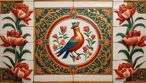 spanish tile,tile,vintage rooster,ceramic tile,tiles,almond tiles,an ornamental bird,terracotta tiles,tile kitchen,tiled wall,marrakech,floor tiles,phoenix rooster,ceramic floor tile,rosella,ornamental bird,pheasant,ornamental duck,khokhloma painting,clay tile,Photography,General,Cinematic