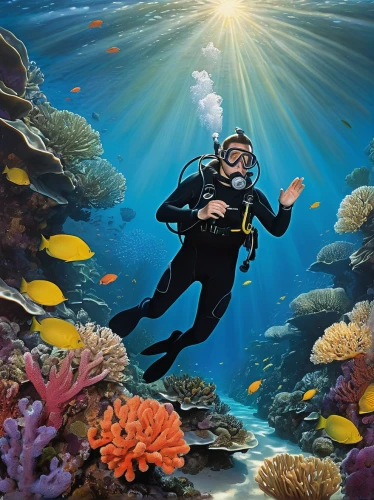 scuba,scuba diving,underwater diving,underwater background,great barrier reef,divemaster,coral reefs,underwater world,aquanaut,coral reef,sea life underwater,underwater landscape,ocean underwater,amphiprion,snorkeling,reef tank,nose doctor fish,freediving,marine life,dive computer,Art,Artistic Painting,Artistic Painting 06