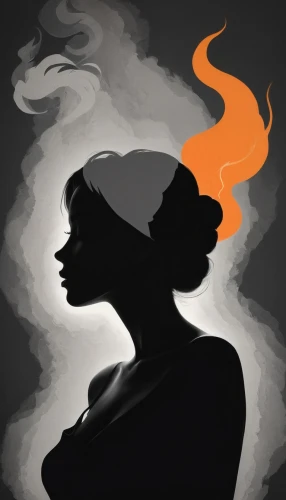 woman silhouette,women silhouettes,art deco woman,woman fire fighter,fire-eater,the hat of the woman,fire eater,fire siren,silhouette art,woman thinking,woman's hat,fire dancer,female silhouette,the silhouette,burning hair,fire background,silhouette,woman portrait,the conflagration,flame of fire,Illustration,Black and White,Black and White 33