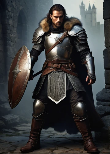 dwarf sundheim,paladin,heavy armour,massively multiplayer online role-playing game,crusader,knight armor,cullen skink,templar,king arthur,thorin,castleguard,dane axe,heroic fantasy,armored,breastplate,male character,scabbard,barbarian,armor,norse,Illustration,Realistic Fantasy,Realistic Fantasy 35