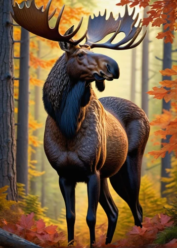 elk,elk bull,deer illustration,moose,bull moose,forest animal,manchurian stag,stag,bull elk resting,moose antlers,deer bull,antler velvet,buffalo plaid deer,european deer,red deer,male deer,buffalo plaid antlers,glowing antlers,gold deer,pere davids male deer,Illustration,Retro,Retro 26