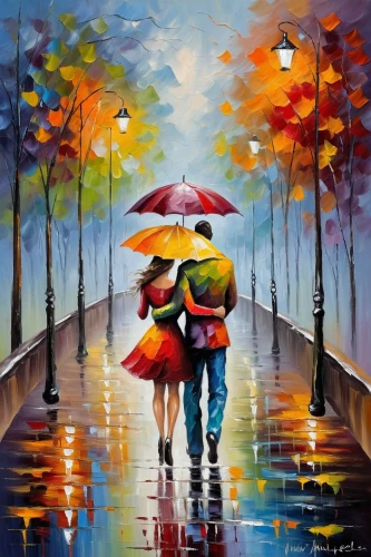 oil painting on canvas,romantic scene,art painting,walking in the rain,motif,love couple,young couple,couple in love,loving couple sunrise,oil painting,umbrellas,two people,beautiful couple,man with umbrella,dancing couple,girl and boy outdoor,as a couple,love story,for lovebirds,couple,Conceptual Art,Oil color,Oil Color 22