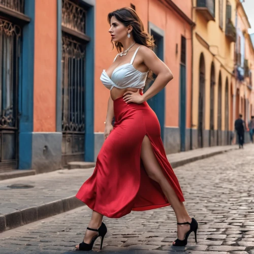 flamenco,lady in red,havana,man in red dress,girl in red dress,latina,red skirt,girl in a long dress,tango argentino,woman walking,rosa bonita,cuba havana,peruvian women,old havana,buenos aires,argentinian tango,mexican,peru i,hispanic,in red dress,Photography,General,Realistic