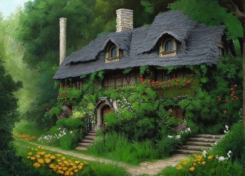witch's house,house in the forest,country cottage,cottage,summer cottage,cottage garden,little house,home landscape,small house,fairy house,ancient house,country house,farmhouse,traditional house,house in mountains,thatched cottage,farm house,witch house,private house,house in the mountains,Conceptual Art,Fantasy,Fantasy 13