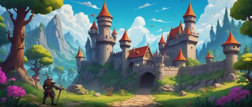 knight's castle,fairy tale castle,knight village,fantasy landscape,hogwarts,fairytale castle,fantasy world,fantasy city,3d fantasy,castel,castle iron market,castle,castleguard,fairy chimney,medieval castle,castles,fairy village,castle of the corvin,game illustration,castle ruins,Conceptual Art,Fantasy,Fantasy 03