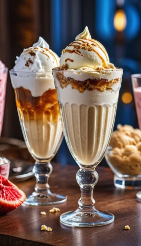 sundaes,knickerbocker glory,syllabub,desserts,ice cream sodas,sundae,food photography,soft ice cream cups,frappé coffee,variety of ice cream,affogato,thirteen desserts,soft serve ice creams,foot in dessert,aquafaba,ice cream bar,sweet dessert,dessert station,trifle,halo-halo,Photography,General,Realistic