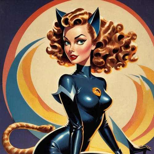 catwoman,black cat,firestar,pin ups,panther,retro pin up girl,pin-up girl,pin up girl,cartoon cat,pin up,pin-up,kat,retro pin up girls,feline,pinup girl,capricorn kitz,retro women,valentine pin up,pin-up girls,fran,Illustration,Retro,Retro 12