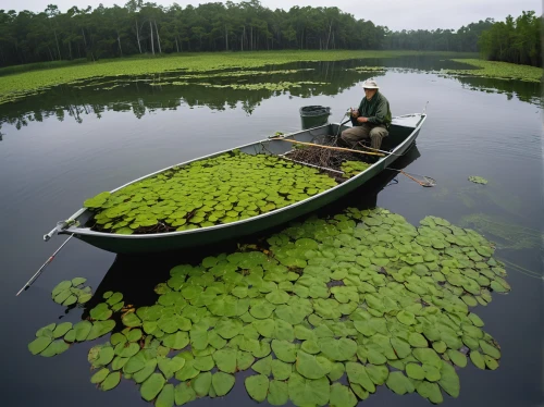 fishing float,lily pad,boat landscape,lotus on pond,aquatic plants,aquatic plant,row-boat,lily pads,backwaters,row boat,bass boat,long-tail boat,alligator lake,canoeing,lotus plants,white water lilies,water lilies,water smartweed,people fishing,lotus pond,Photography,Fashion Photography,Fashion Photography 16