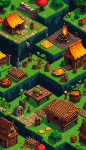 collected game assets,mountain village,villages,alpine village,tavern,isometric,knight village,aurora village,druid grove,campsite,traditional village,sawmill,korean folk village,campfires,mountain settlement,resort town,fire land,wooden mockup,mud village,fairy village,Art,Artistic Painting,Artistic Painting 31