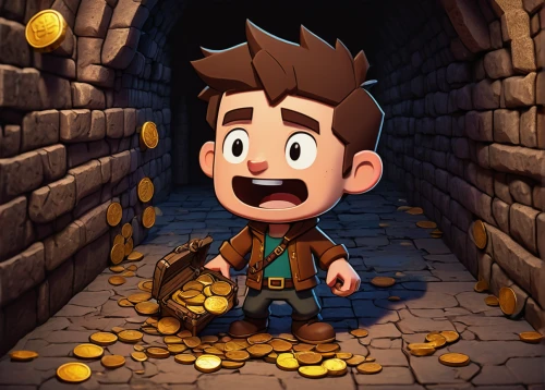 game illustration,coins,gold mining,treasure hunt,collected game assets,pennies,mining,coin,miner,money rain,windfall,stone background,adventure game,crypto mining,gold mine,cobblestone,coins stacks,pirate treasure,gold shop,cents,Art,Artistic Painting,Artistic Painting 33