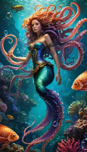 mermaid background,merfolk,mermaid vectors,mermaid,believe in mermaids,the zodiac sign pisces,underwater background,the sea maid,mermaids,let's be mermaids,under the sea,mermaid scale,under sea,god of the sea,marine biology,fantasy art,mermaid tail,ariel,green mermaid scale,merman,Illustration,Japanese style,Japanese Style 16