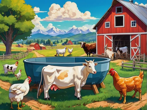 farm animals,livestock farming,livestock,farm background,farmyard,barnyard,farm pack,farm landscape,stock farming,ruminants,cattle dairy,chicken farm,agriculture,cows on pasture,dairy cows,milk cows,cows,pasture,farm animal,holstein cattle,Art,Artistic Painting,Artistic Painting 45