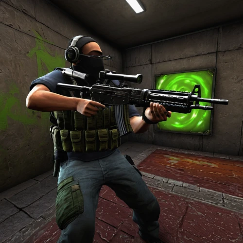 crosshair,heavy crossbow,submachine gun,dissipator,snipey,smoke background,assault rifle,valve,marksman,3d render,kalashnikov,3d rendered,ranged weapon,cosmetic,fuze,shooter game,mercenary,jackal,colt,combat pistol shooting,Illustration,Children,Children 01