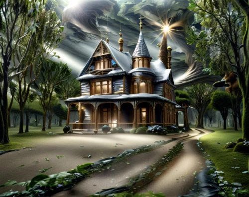 house in the forest,magic castle,witch's house,fairy tale castle,victorian house,witch house,the haunted house,fantasy picture,houses clipart,dandelion hall,home landscape,crooked house,haunted house,children's fairy tale,fairytale castle,enchanted forest,ghost castle,ancient house,fairy house,creepy house