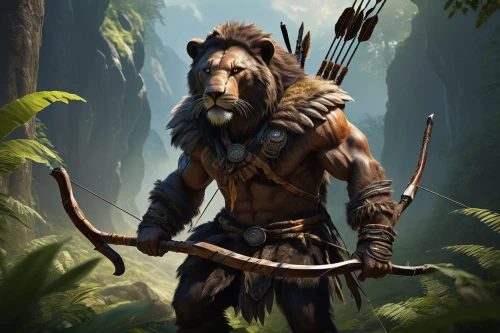 barbarian,forest king lion,tribal chief,cave man,druid,lone warrior,woodsman,native american,neanderthal,shaman,germanic tribes,prehistory,warlord,male character,native american indian dog,nordic bear,forest man,the american indian,chief,aborigine,Art,Artistic Painting,Artistic Painting 41