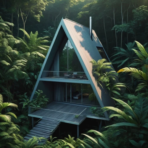tropical house,house in the forest,cubic house,cube house,futuristic architecture,inverted cottage,frame house,mirror house,futuristic landscape,greenhouse,modern house,house in the mountains,house in mountains,tree house hotel,greenhouse cover,aqua studio,cube stilt houses,eco hotel,modern architecture,tree house,Conceptual Art,Fantasy,Fantasy 32