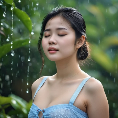 rain shower,wet,vietnamese woman,in the rain,wet girl,rainy season,blue rain,vietnamese,bia hơi,rainy,phuquy,rainwater,asian girl,asian umbrella,raindrops,miss vietnam,vietnam,bánh ướt,rain drop,rainy weather,Photography,General,Realistic