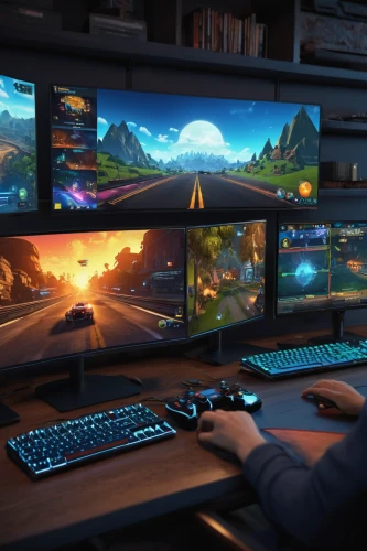 monitors,lures and buy new desktop,monitor wall,dual screen,multi-screen,screens,computer monitor,computer game,monitor,widescreen,computer graphics,gaming,computer workstation,lan,fractal design,video gaming,computer games,gamer zone,video consoles,computer desk,Unique,3D,Toy